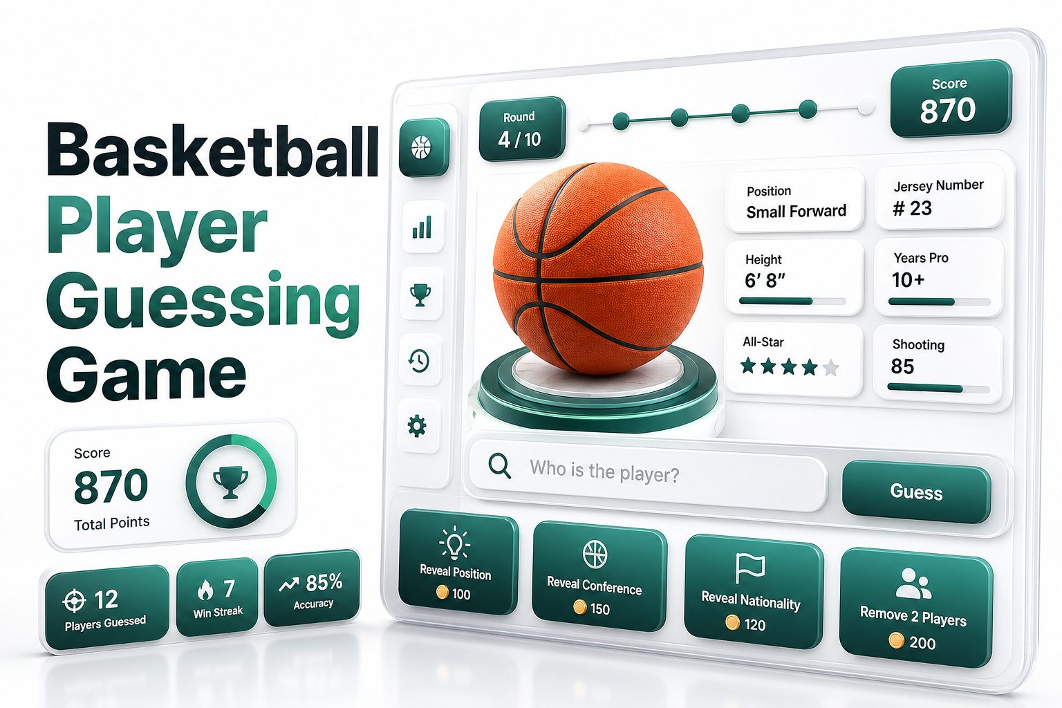 basketball-player-guessing-game Basketball player guessing game with mystery athlete silhouette and court clues